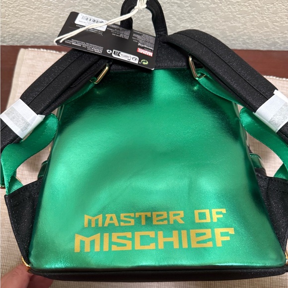 Marvel’s Infinity Saga Metallic Loki Loungefly Hard Tag Mini Backpack - Picture 7 of 8